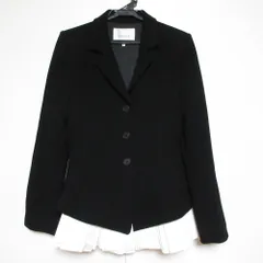 美品 25SS CADUNE カデュネ 神埼恵コラボ ペプラムジャケット75147870 サイズ36 ブラック レディース 古着 中古 USED