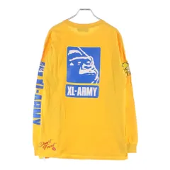 X-LARGE (エクストララージ) XL-ARMY 両面アームプリント クルーネック 長袖Tシャツ カットソー イエロー 101202011052