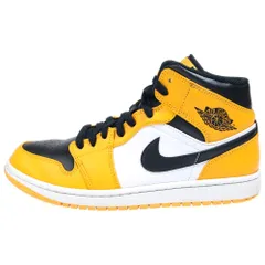 NIKE (ナイキ) AIR JORDAN 1 MID TAXI エアジョーダン1 タクシー ミッドカットスニーカー イエロー US8.5/26.5cm 554724-701