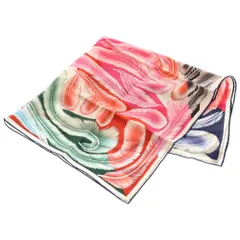 HERMES (エルメス) カレ70 A la Plume フェザー 羽 シルクスカーフ ネイビー×レッド