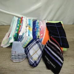 メンズorレディース 未使用・ハンカチ タオルハンカチ ミニタオル 大・小40枚まとめ <!-利用不可文字-!>メーカー品あり！ S990