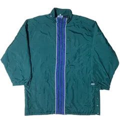 ヴィンテージアイテム adidas アディダス  ナイロンジャケット 防寒性 ヴィンテージ オーバーサイズ ビッグシルエット ベンチコート グリーン 緑 刺繍ロゴ アウター レディース ユニセックス メンズ 古着 長袖 CHM