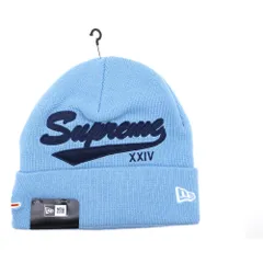 SUPREME (シュプリーム) 24SS New Era Salvation Beanie ニューエラ サルベーションロゴニットビーニー ニット帽 帽子 ブルー