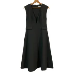 美品 23SS CELFORD セルフォード バリエーション ジャンパードレス ワンピース サイズ36 ブラック レディース 古着 中古 USED