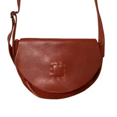 新品同様 Kanmi カンミ レザーショルダーバッグ ブラウンレッド レディース 古着 中古 USED