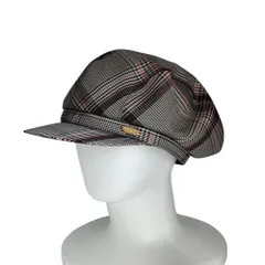 新品同様 BLUE LABEL CRESTBRIDGE ブルーレーベルクレストブリッジ チェック柄 キャスケット 帽子 57cm ブラウン レディース 古着 中古 USED