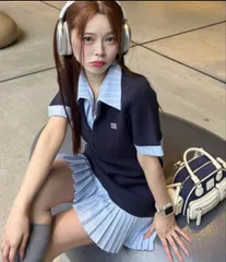 新品タグ付きNono 企画 ドッキングプリーツ半袖ワンピ NICE CLAUP one after another NICE CLAUP  /  サイズ : M ¥7,999 (税込) 送料込み