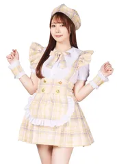 クリアストーン(Clearstone) リリカルパレット コスプレ ハロウィン アイドルチェックメイド レディース イエロー