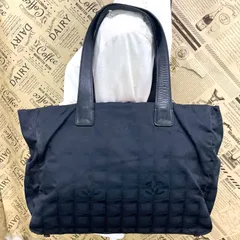 シャネル トート ショルダーバッグ ニュートラベルライン 黒 GB10