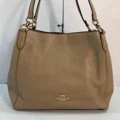 美品 COACH ワンショルダーバッグ レザー ベージュ