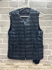 A【A24-88】△UNIQLO    サイズ不明　　ダウンベスト　ネイビー