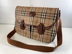 ★Burberry バーバリー ショルダーバッグ メッセンジャーバック ノバチェック シャドーホース ヴィンテージ 斜め掛け 中古品 管理2M241