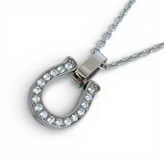 【美品】BLESS  ブレス　ホースシューネックレス 2WAY (ストーン／プレーン)　シルバー　BSN-522　キングラム[68]