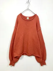 Ungrid アングリッド 112212607101-01 定価7700円 アウトリンキングクルーネック ニット セーター sizeF/オレンジ ◇■レディース