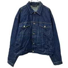 OLD NAVY デニムジャケット XL インディゴブルー オールドネイビー ボタン 胸ポケット アメカジ ジージャン コットン100% 春秋物 a802-5487