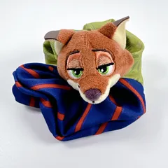 Disney ディズニー ズートピア ニック ワイルド シュシュ ヘアアクセサリー 伸縮性あり 縦15cm 横7cm キャラクターグッズ レディース キッズ コレクション 送料無料 匿名配送