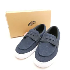 未使用 VANS ヴァンズ Loafer Navy/White (V196CF CVS) 692344-0001 ローファー 25.5cm ローカットスニーカー シューズ 紺 靴 メンズ AU4058 