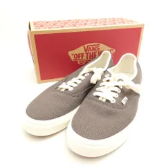 未使用 VANS ヴァンズ AUTHENTIC LINEN T.COFFEE（VN000D7YD4C）691124-0001 スニーカー 26cm ローカット シューズ 靴 メンズ AU4059 