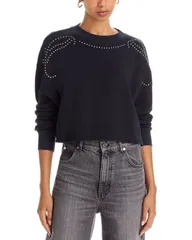 ラグアンドボーン レディース アウター パーカー・スウェット シャツ rag bone Studded Sweatshirt Black ブラック