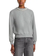 ジェネレーションラブ レディース アウター パーカー・スウェット シャツ 刺繍 Generation Love Jill Embroidered Sweatshirt Heather Grey グレー