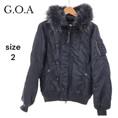 goa ゴア N2B ライダースミリタリージャケット ブラック ラクーンファー タヌキ ブラック Y2K