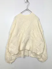 CLASSICAL ELF クラシカルエルフ ce0420022 ダイヤ柄ショート丈 ニット セーター sizeM/アイボリー ◇■レディース