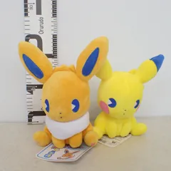 ポケモンセンター ぬいぐるみ サイコソーダ・リフレッシュ ピカチュウ/イーブイ 2体セット 紙タグ付き ポケットモンスター