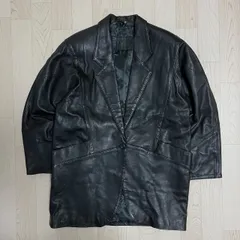 美品 ヴィンテージ 黒 ブラック 羊革 シープスキン 本革 ジャケット コート