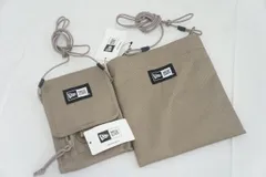 NEW ERA ニューエラ フラットネックポーチ ボックスロゴ ショルダーバッグ ベージュ 2点セット 定価6,000円分☆0216-793B