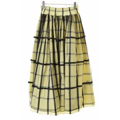 【MAISONSPECIAL】2way Tulle Layered Plaid Pattern Volume Silhouette Skirtスカート