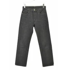 【LEVIS】80s USA製 501-0658 内股シングル 先染めブラックデニムパンツ