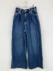 Levi's デニムパンツ W24 L30 ブルー フルレングス 無地 ワイド・ルーズ ハイウエスト