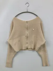 Chico カーディガン/ボレロ F ベージュ ナイロン 無地 ワンポイント ショート丈 長袖