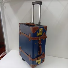 キャリーケース　スーツケース　キャスター付き　ネイビー　ブラウン　Sサイズ