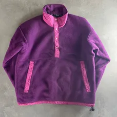 【T-41】mont-bell モンベル POLARTEC フリース プルオーバー ハーフスナップ パープル 紫 メンズM アウトドア 防寒 軽量 保温 人気モデル