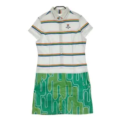 サイズ：LL CALLAWAY キャロウェイ  半袖ワンピース サボテン ボーダー柄 ホワイト系 [240101627310] ゴルフウェア レディース ストスト