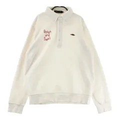 サイズ：S ROUGH&SWELL ラフアンドスウェル  フリース 長袖ポロシャツ  ホワイト系 [240101627899] ゴルフウェア メンズ ストスト