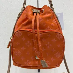 9484　russet ラシット　2way　ショルダーバッグ　ハンドバッグ　巾着　ドロスト　オレンジ　レディース　レザー　ナイロン　カジュアル　シンプル　きれいめ　小さめ　ミニ　軽量