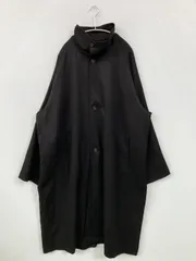ステンカラーコート L ブラック