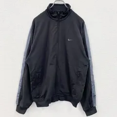 古着 used　～00s　NIKE　ナイキ　長袖トラックジャケット　フルジップジャージ　ワンポイントロゴ　黒　ブラック　Sサイズ【値引き交渉OK！】