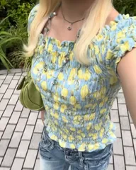 CECIL McBEE Tシャツ/カットソー M スカイブルー