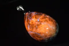 【１点物】シルバー925◇アフガニスタン産 ブルーハックマナイト　29x22mm　ドロップ ペンダントトップ パワーストーン 天然石 _PC9611