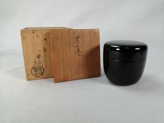 漆匠鉄水作 蒔絵 内梨地 櫸蒔給棗 共箱 h7cm 新キ8-0616☆ トトカル