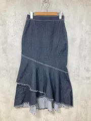 AZUL basic アズールバイマウジー マーメイド デニム フレア スカート sizeM/紺 ■■レディース