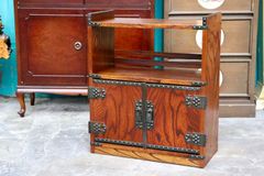 H25K67a 世界遺産 屋久杉 茶棚 サイドボード 茶箪笥 和家具 飾り棚