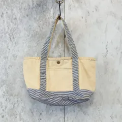 Kurihara harumi クリハラハルミ トートバッグ キャンバス地 ミニトート マルシェバッグ サブバッグ ランチバッグ ベージュ 〇□