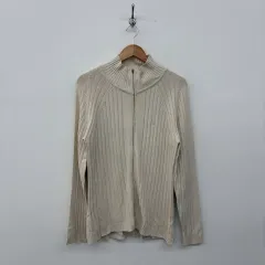 バーバリー レディース ニット ジップアップ アイボリー XL