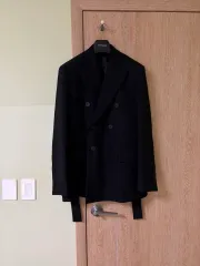 WOOYOUNGMI ウーヨンミ 19FW ピークドドラペル セットアップ ジャケット ブラック 出品