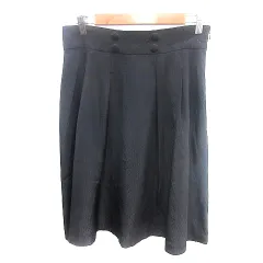 ペイトンプレイス PEYTON PLACE フレアスカート ひざ丈 刺繍 ドット 13B XL 黒 ブラック /AU