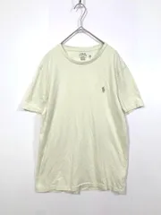 POLO RALPH LAUREN ポロ ラルフローレン 半袖 ワンポイント Tシャツ sizeM/オフホワイト ■■メンズ